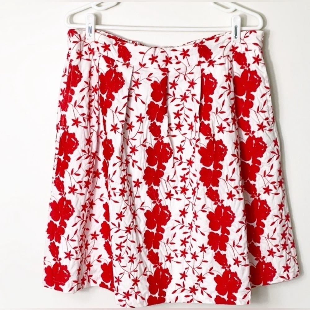 ELLISON Floral Embroidered Skirt‎ SZ LG Cottagecore Boho Chic